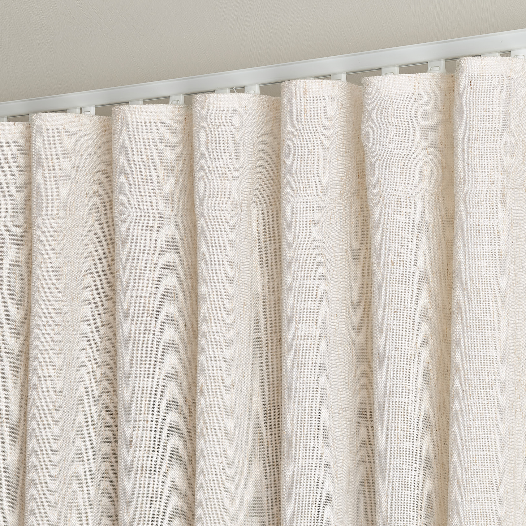 Kit rail extensible + Voilage poly-lin wave - Lin