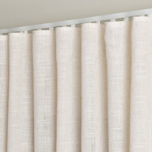 Kit rail extensible + Voilage poly-lin wave - Lin