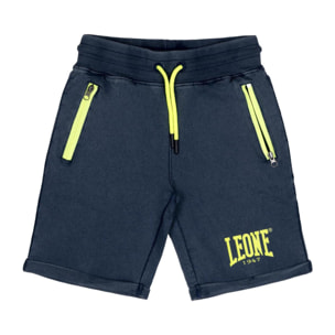 Pantalón corto infantil de algodón no perchado Leone Denim Blue