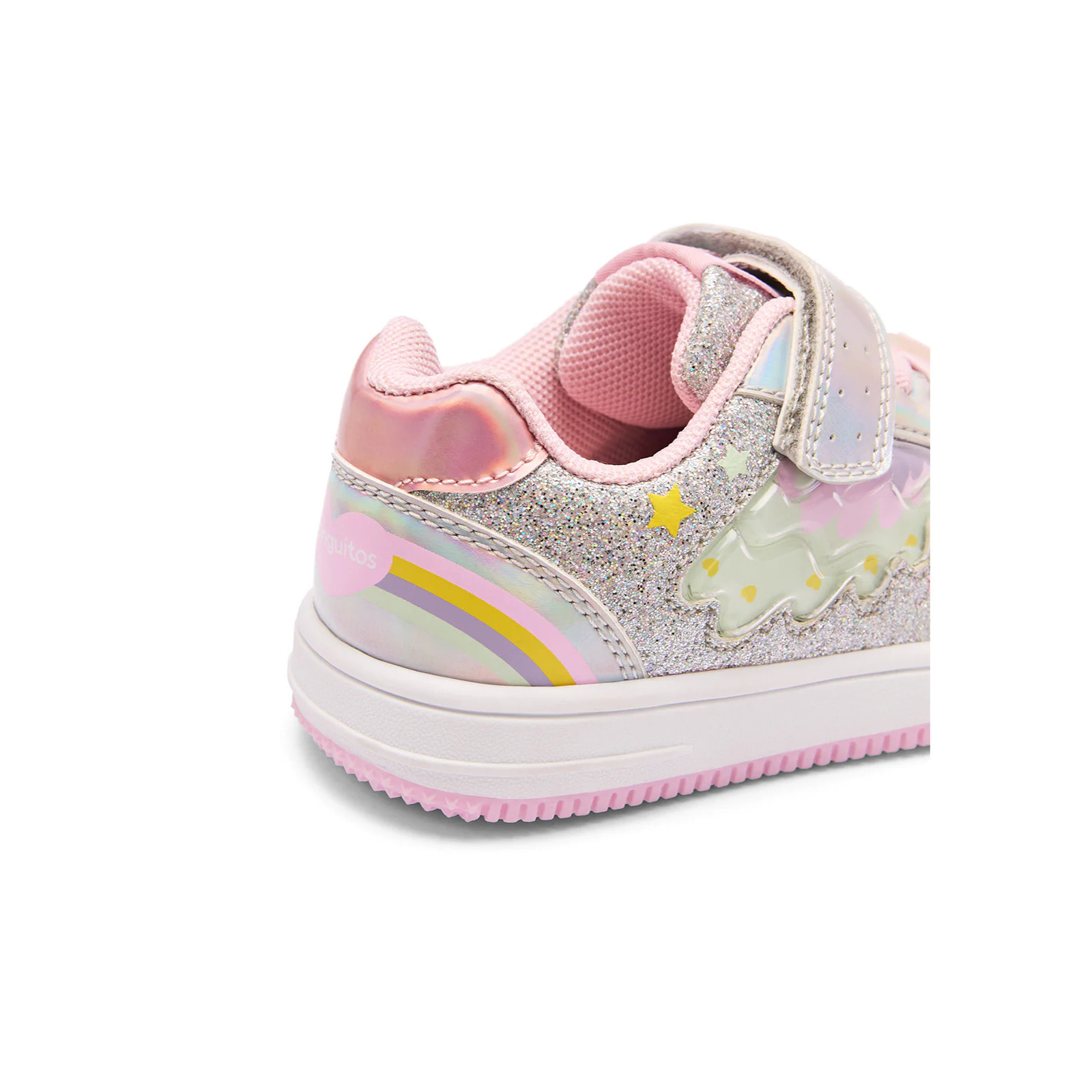 Zapatillas de Niña Brillantes con Glitter en Plata