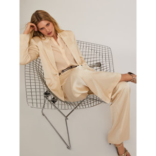 Motivi - Blazer monopetto in raso - Beige