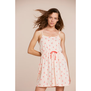 Camicia da notte donna bretellina cotone palma Noidinotte