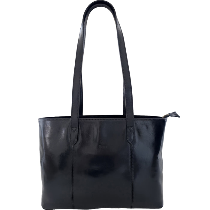 Borsa a Spalla Elegante Shopper da Donna in Pelle Lucida