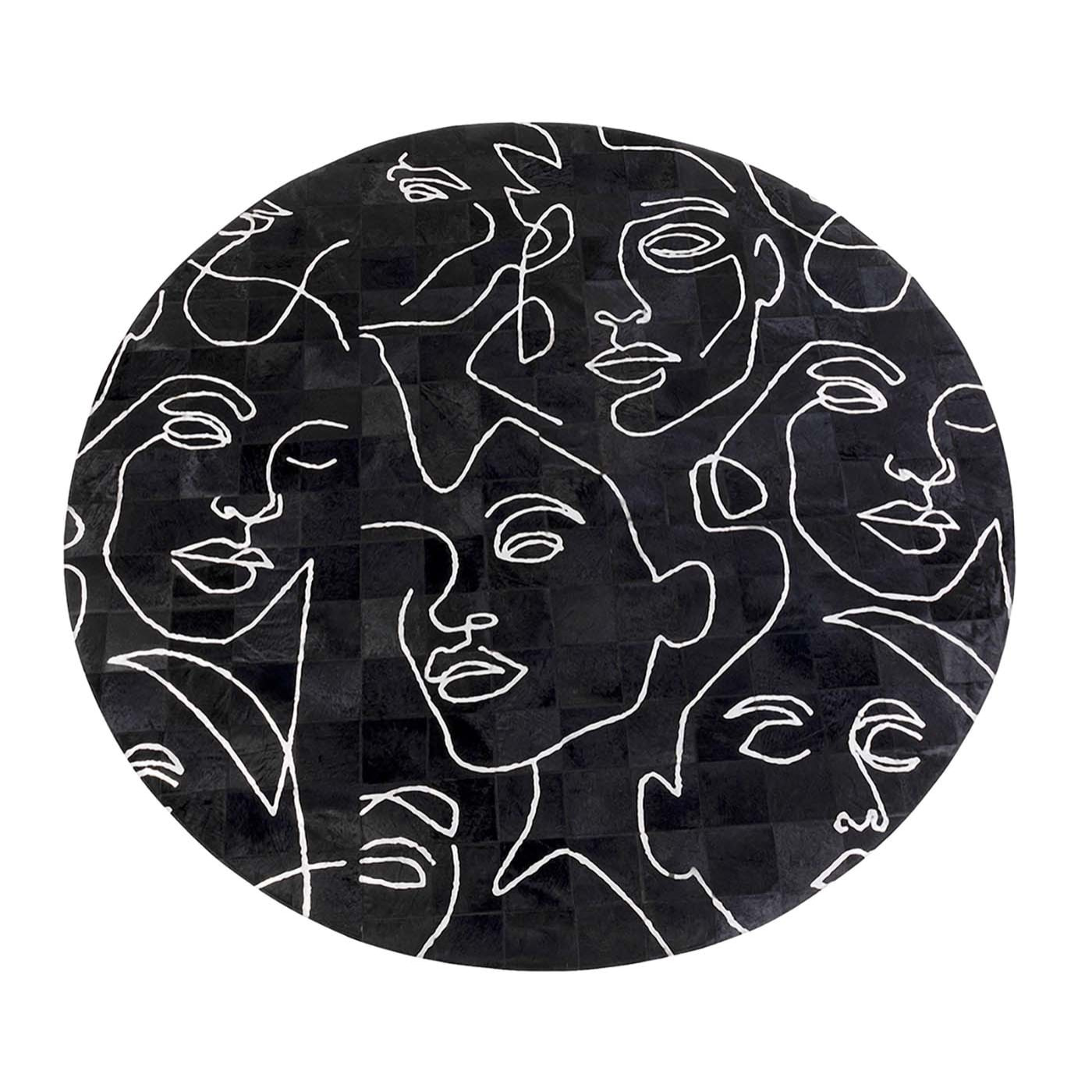 Tapis visages noir Kare Design