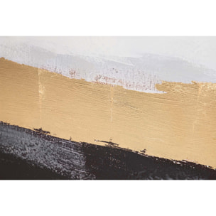 Cuadro Abstracto 80%pintado A Mano Foil 90x4x180 Cm