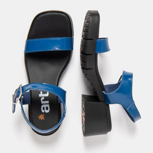 Sandalias con tacón 2060 NAPPA SHINNY ROYAL / VARSOVIA color Royal