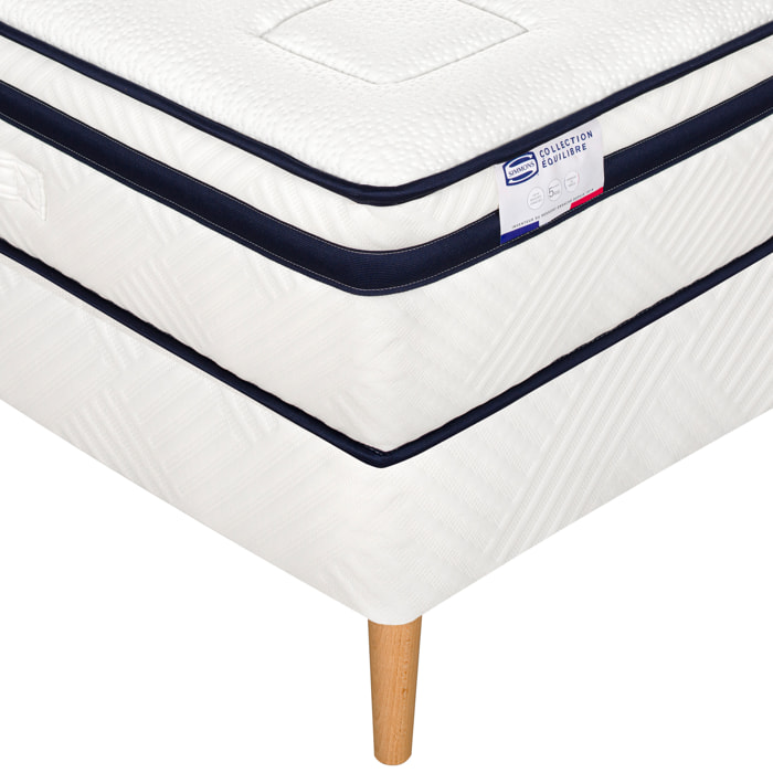 Ensemble L'INCOMPARABLE, matelas Hybride , ferme, H27 + 2 sommiers