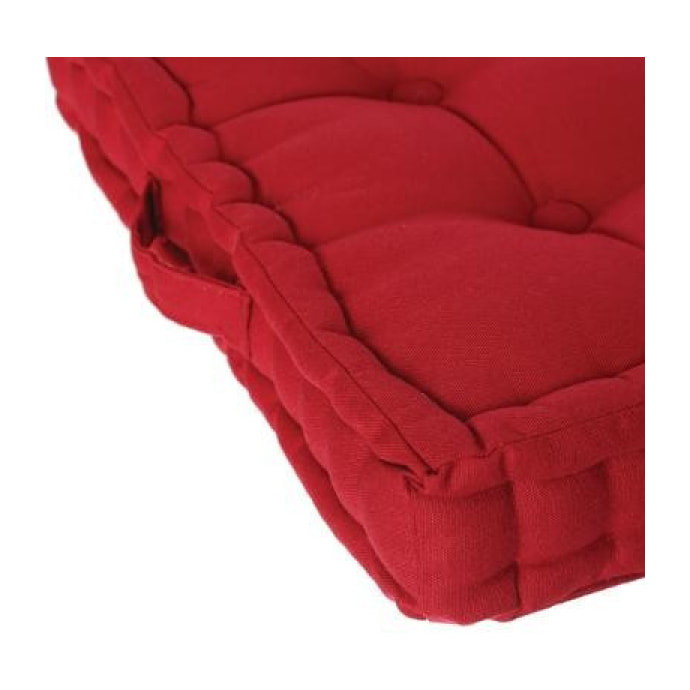 Coussin de sol 40 x 40 x 8 cm Atmosphéra - Couleur: Rouge