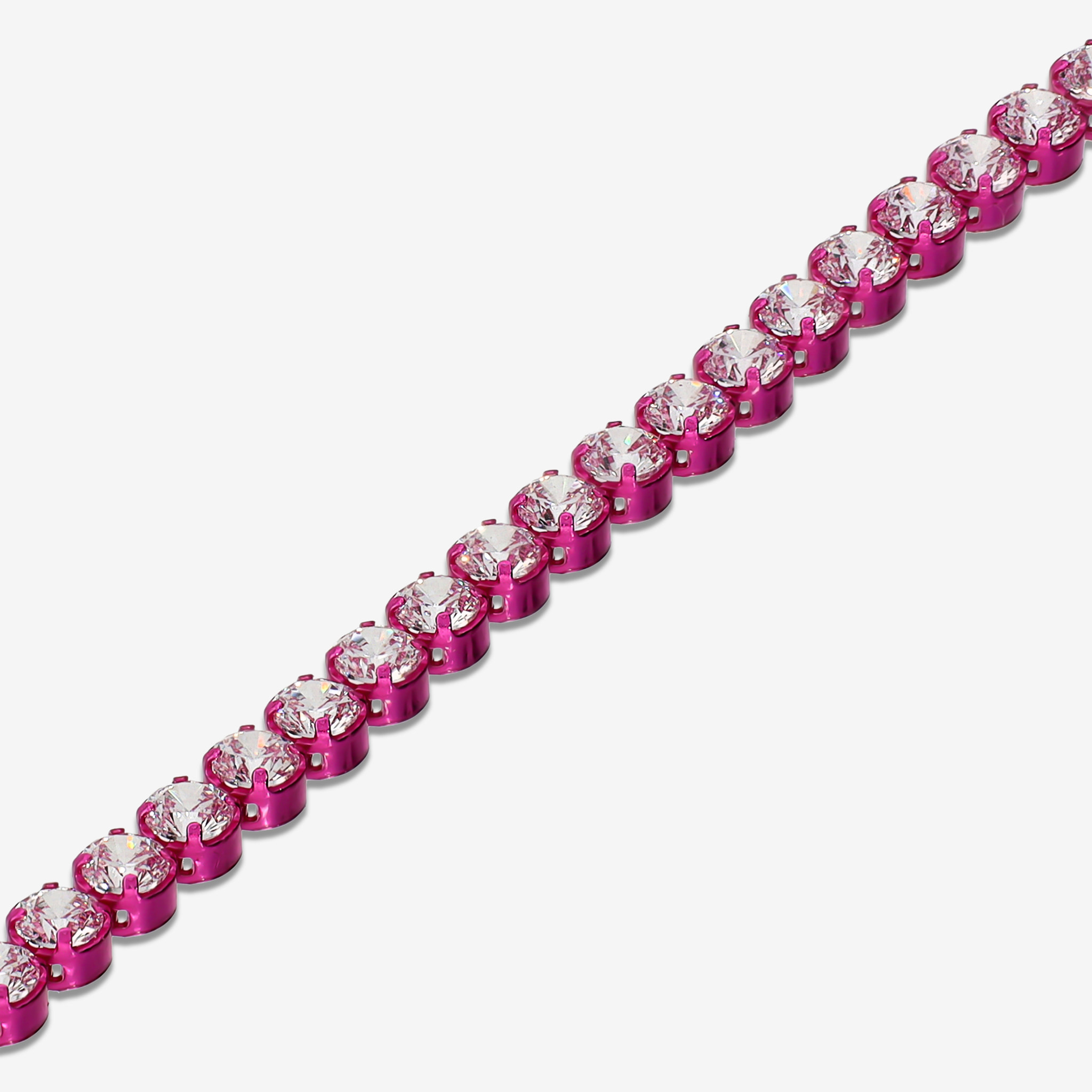 Bracciale Tennis Fucsia in Argento 925 con Cubic Zirconia