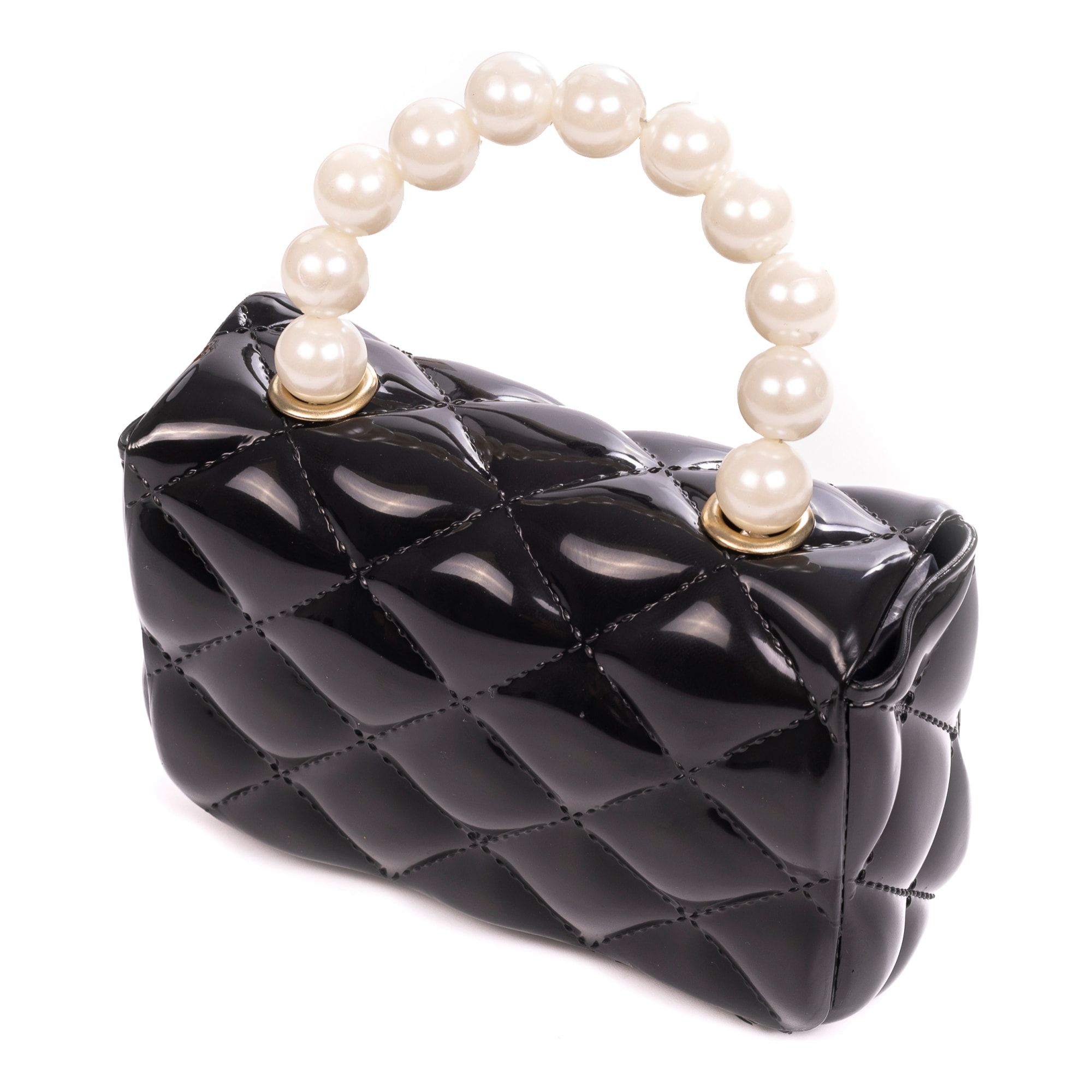 Villafalletto mini borsa a mano in pvc lucido.