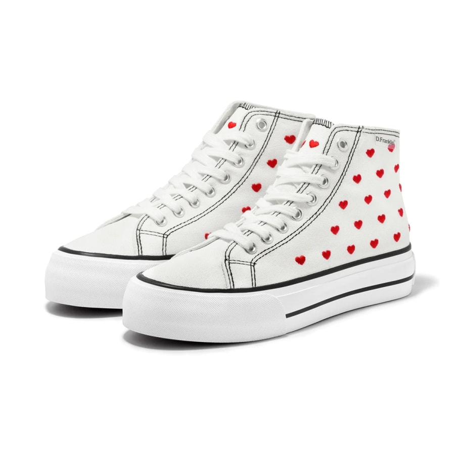 Zapatillas Altas de Mujer One Way Love Heart / White Special Edition D.Franklin