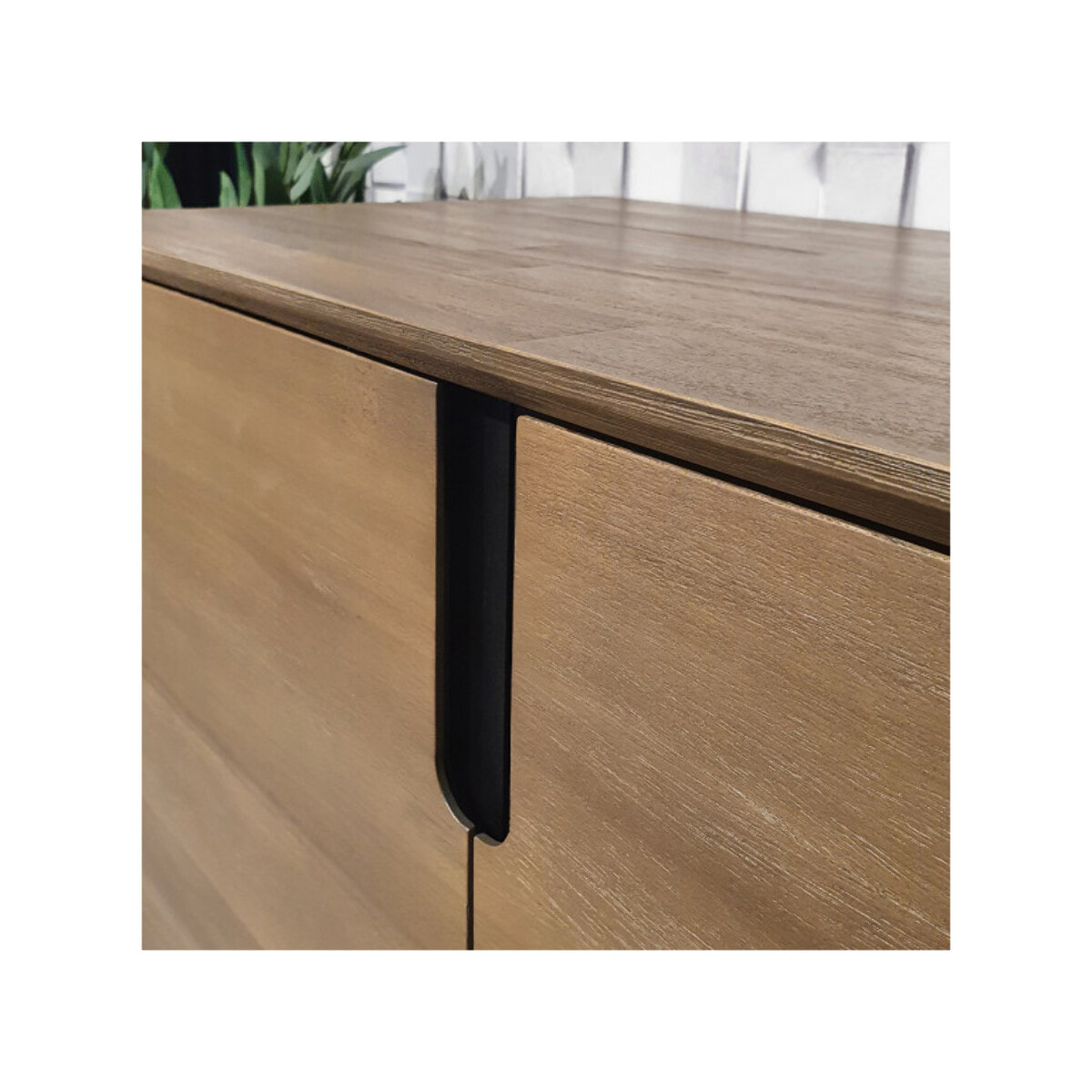 Buffet de rangement 4 portes en bois d'acacia massif - AMALFI