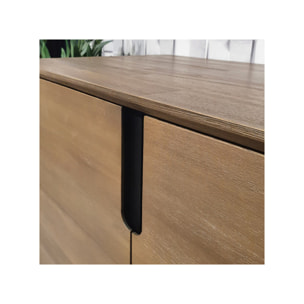Buffet de rangement 4 portes en bois d'acacia massif - AMALFI