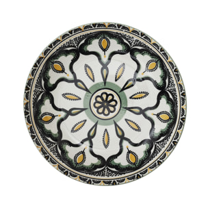 Assiette Creuse Mandala Vert D20cm