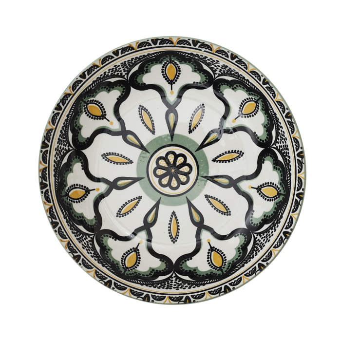 Assiette Creuse Mandala Vert D20cm