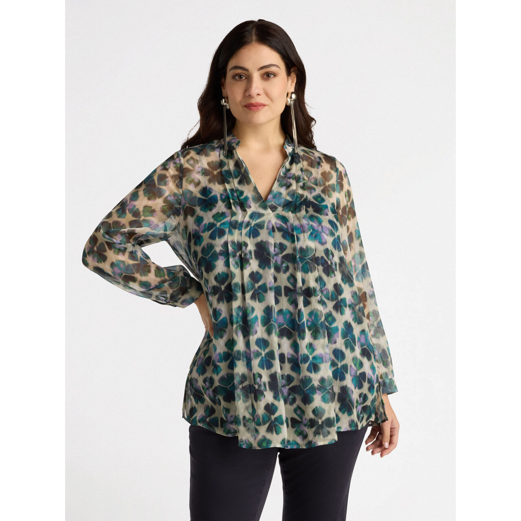 Fiorella Rubino - Blusa estampada - Verde