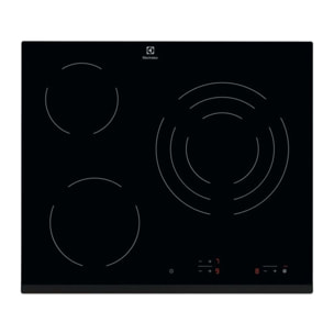 Plaque vitrocéramique ELECTROLUX BHV6232FOK - 3 foyers Noir