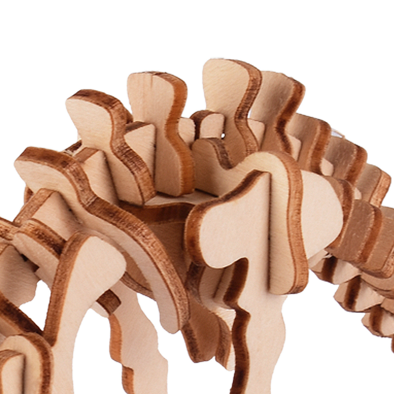 Maqueta 3D de madera. Diseño de Diplodocus. 34 piezas.