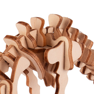 Maqueta 3D de madera. Diseño de Diplodocus. 34 piezas.