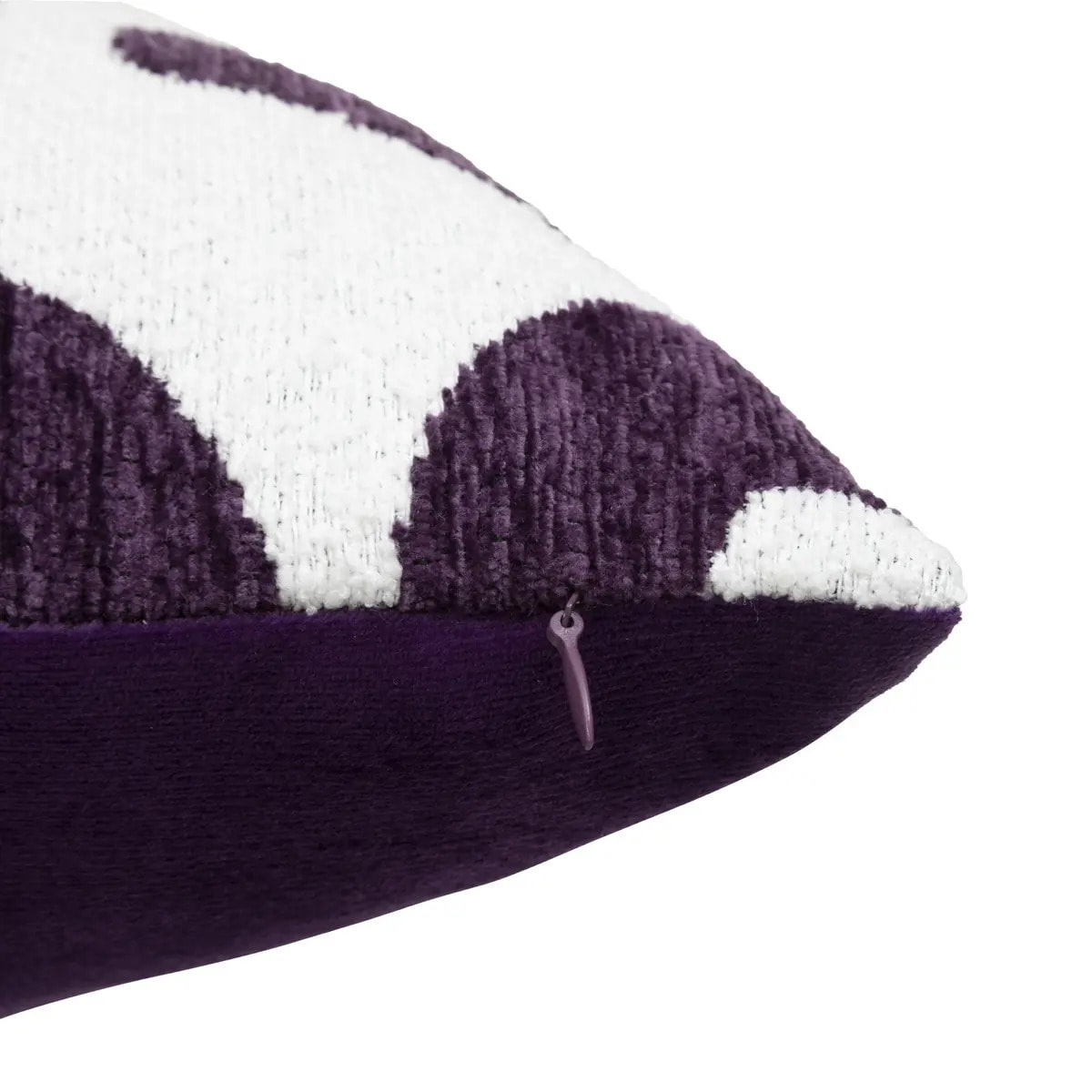 Coussin jacquard Safina violet 40x40cm