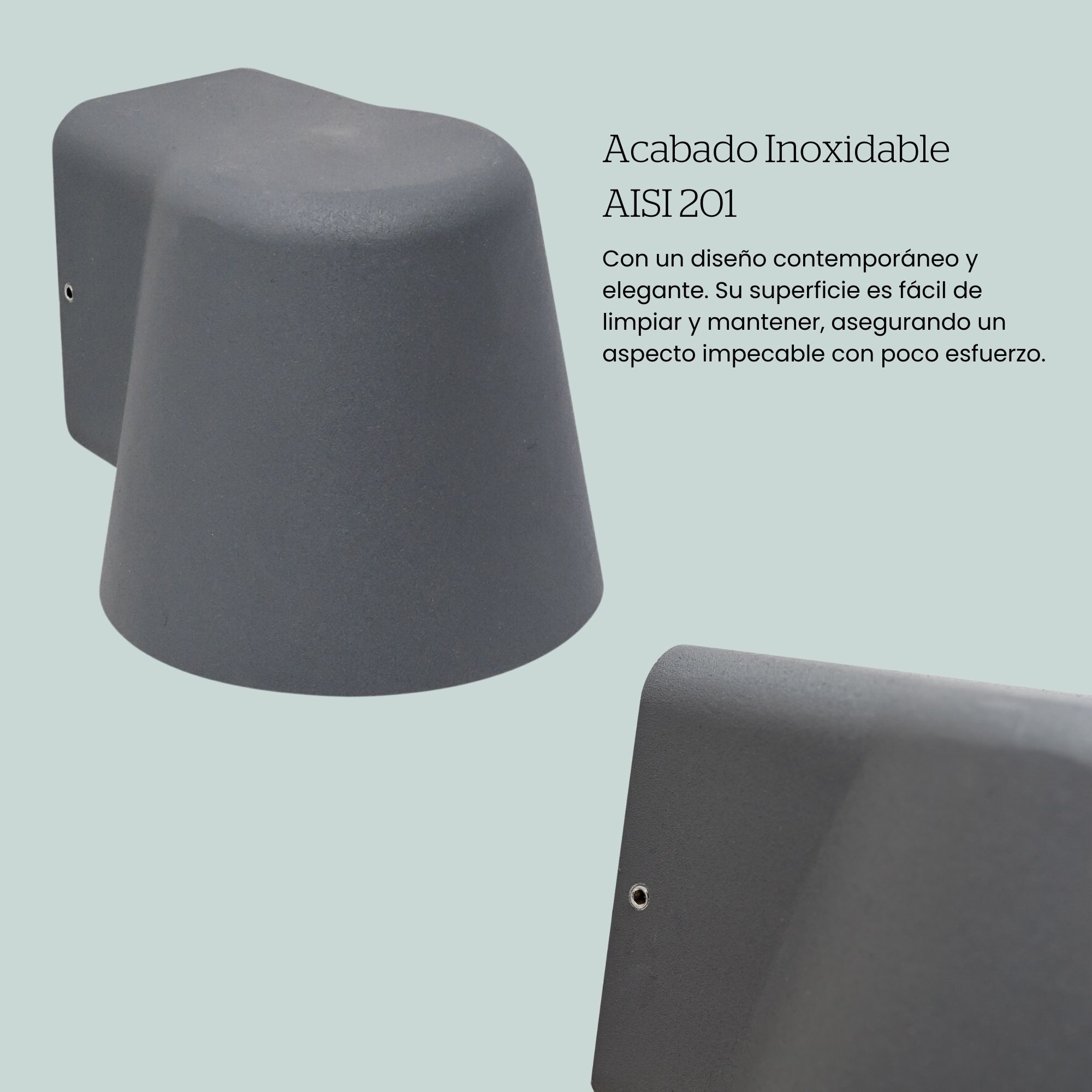 FORLIGHT Cone aplique de uso exterior para bombilla GU10 en color negro