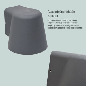 FORLIGHT Cone aplique de uso exterior para bombilla GU10 en color negro