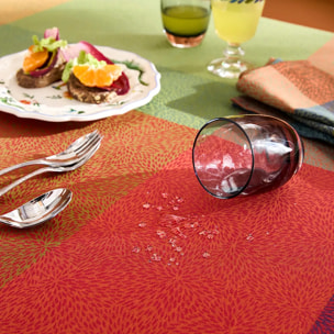 Set pur coton enduit motif jacquard Mille baies shetland