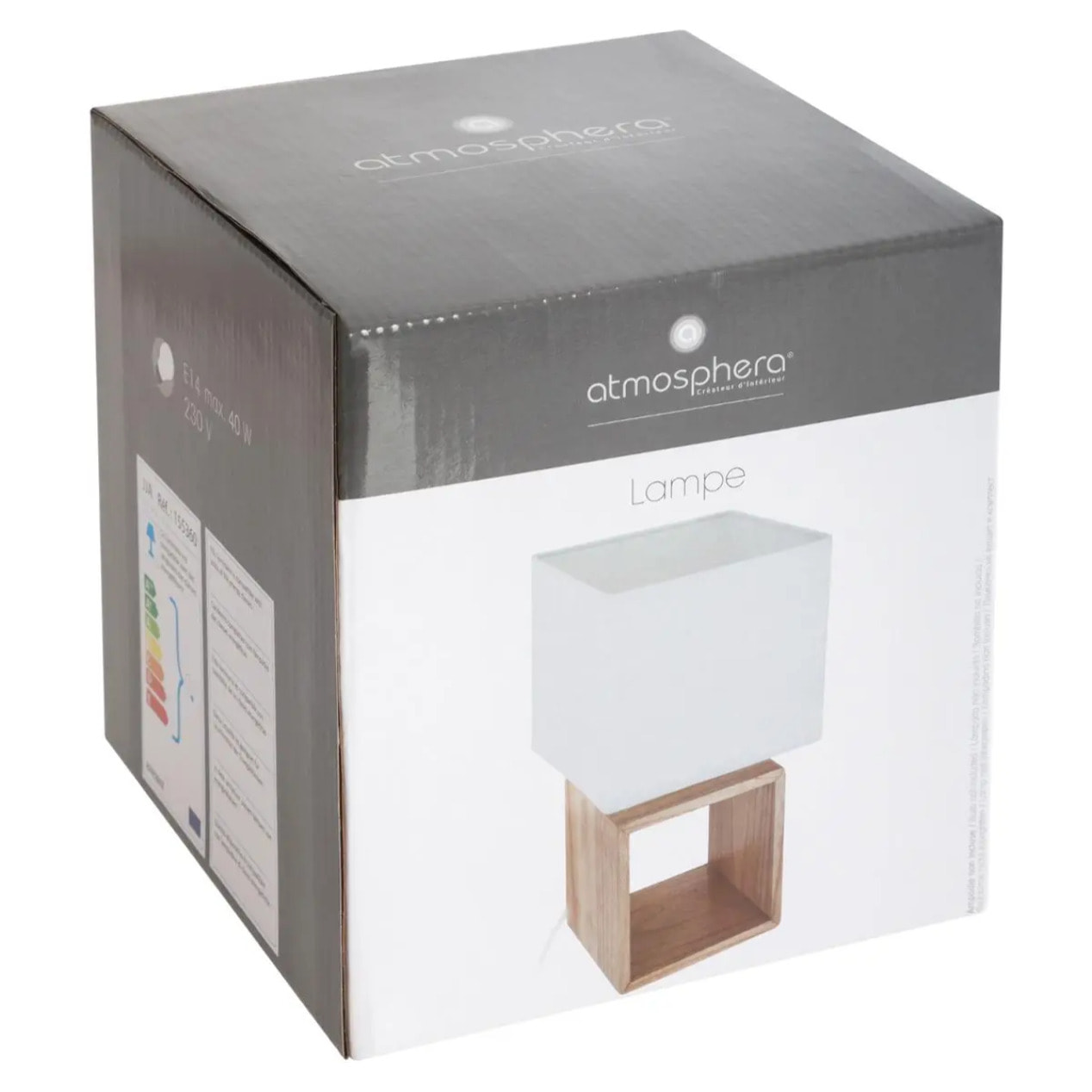 Lampe "Pojo" bois H32cm