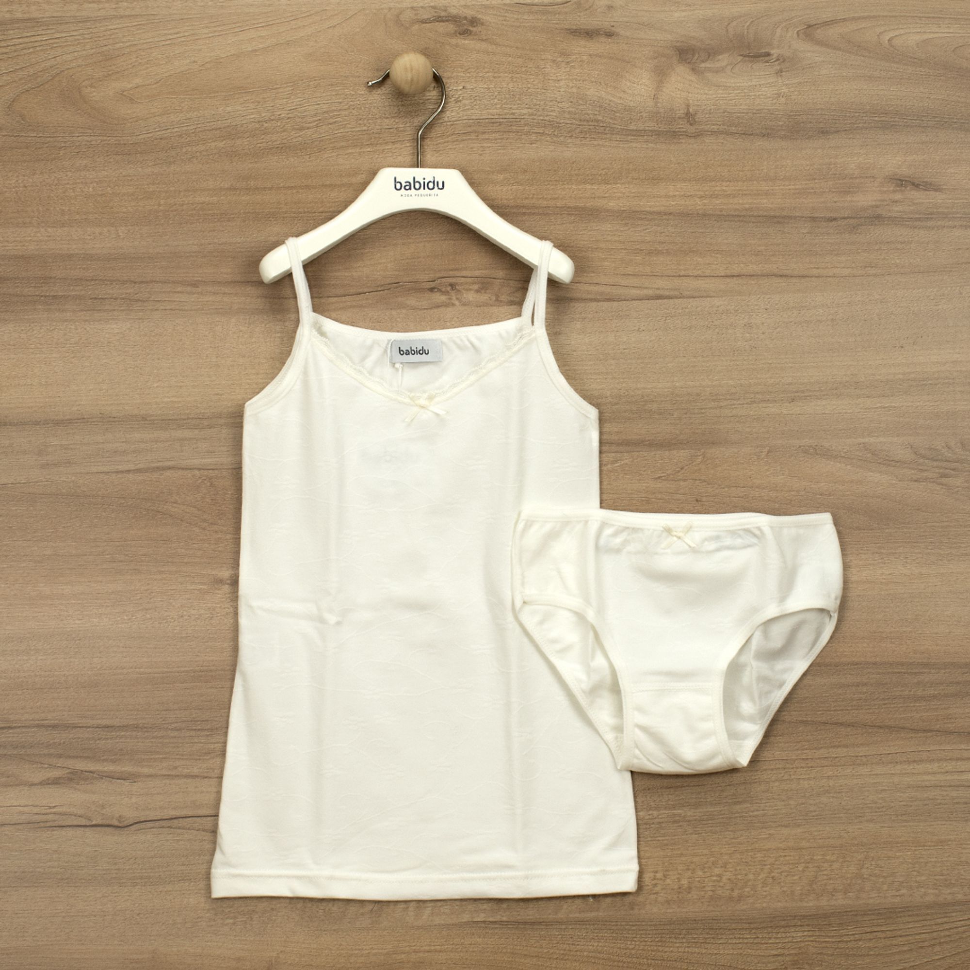 Conj.Com Niña Tirante Fina Menina Beige Talla 8