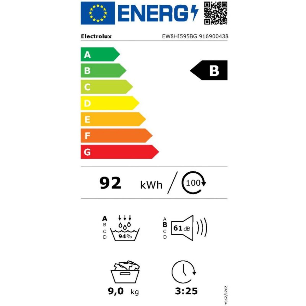 Sèche linge pompe à chaleur ELECTROLUX EW8HI595BG