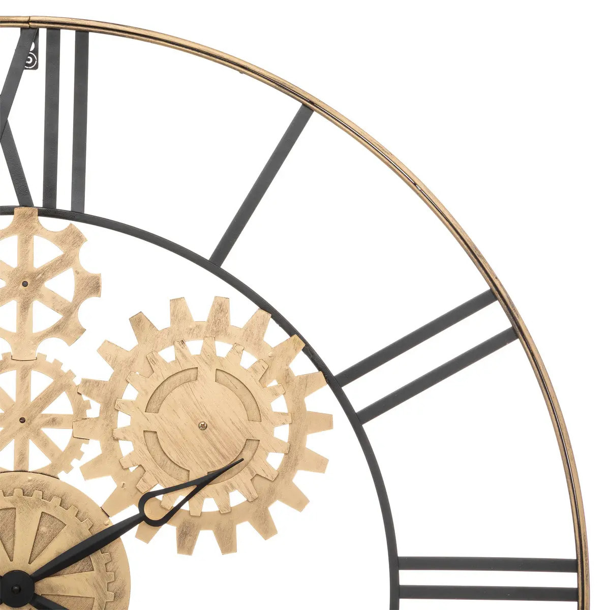 Horloge "Isae" - métal - doré - D90 cm