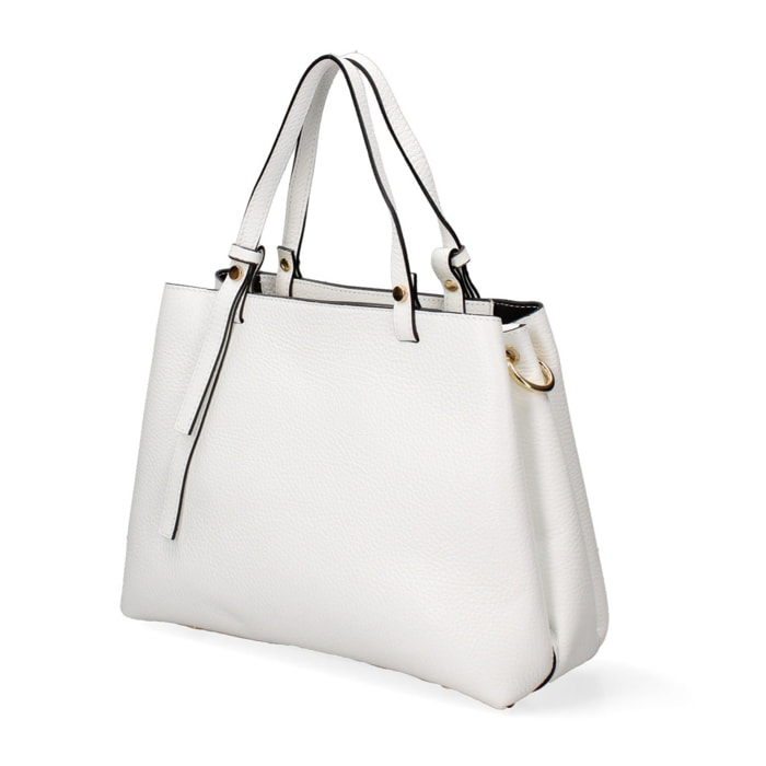 Borsa a mano da donna Made in Italy - Modello Novara Ultra - 100% pelle - 28.0 x 21.0 x 12.0 cm