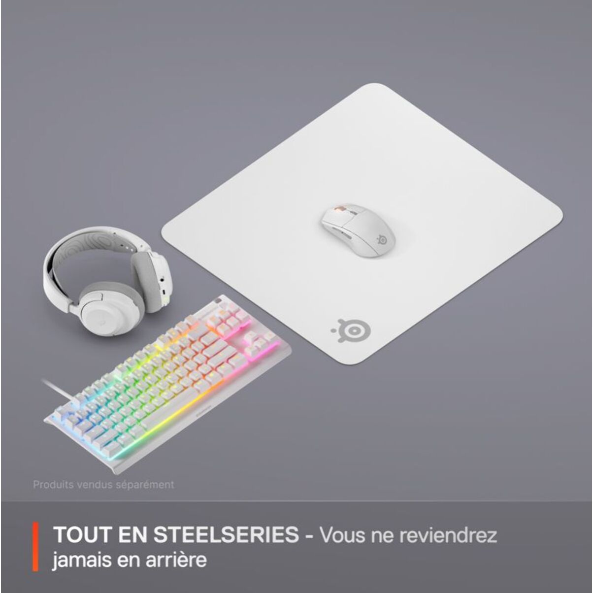 Tapis de souris STEELSERIES QcK L Blanc