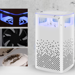 Trappola per zanzare elettrica, con luce LED, aspirapolvere e serbatoio.