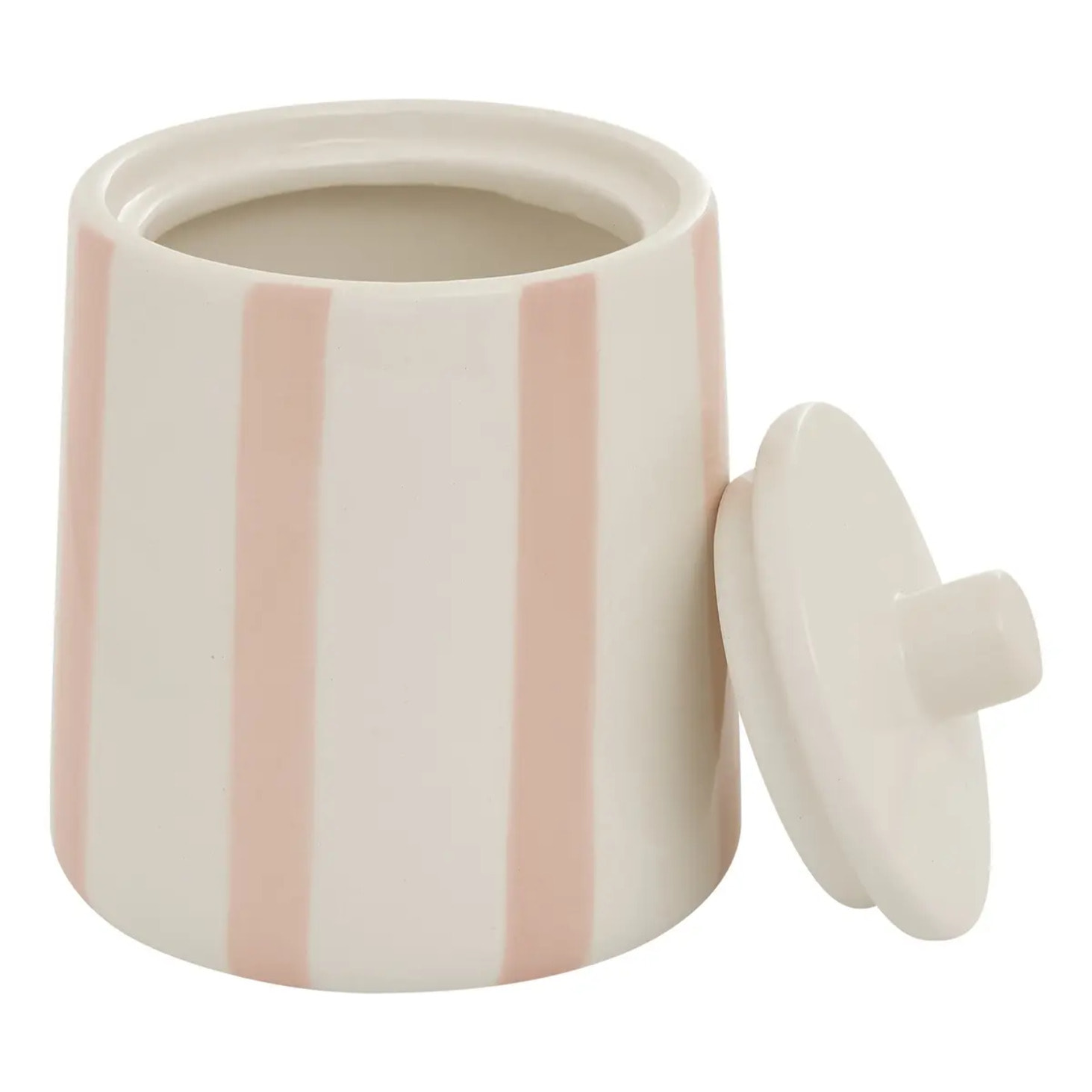 Pot à cotons Strio 10,2 x 12,8 cm rose