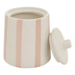 Pot à cotons Strio 10,2 x 12,8 cm rose