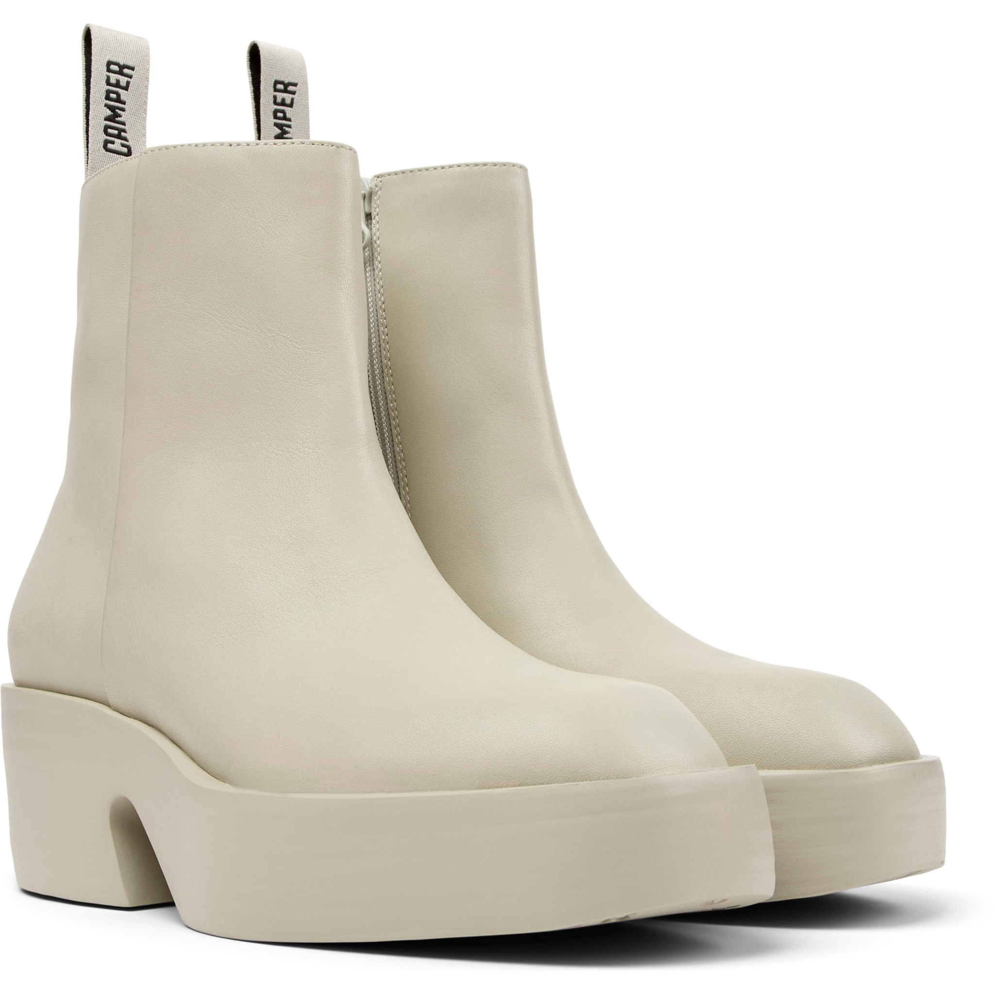Botines - CAMPER Billie - Beige - Cuero liso