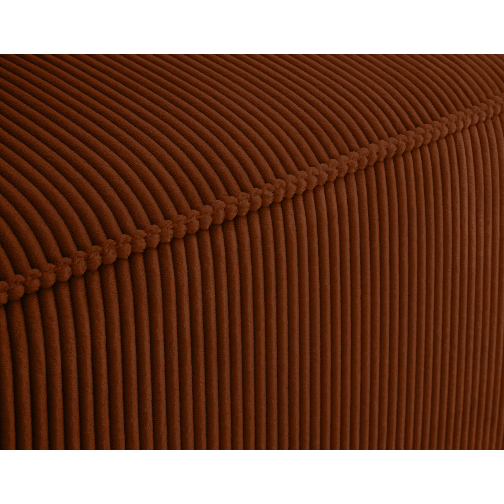 Arty - canapé modulable d'angle gauche 4 places - en velours côtelé - Terracotta