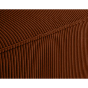 Arty - canapé modulable d'angle gauche 4 places - en velours côtelé - Terracotta