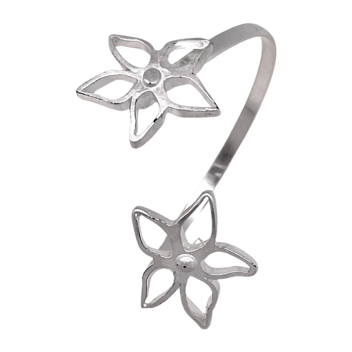 Pulsera brazalete fino IrregularBlom Doble plata chapado 10µ ajustable