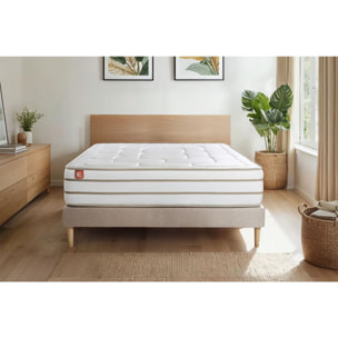 Matelas Mémoire de forme - Confort équilibré et accueil enveloppant - 26 d'épaisseur, 5 zones de confort - Réduction des points de pression - 1 place