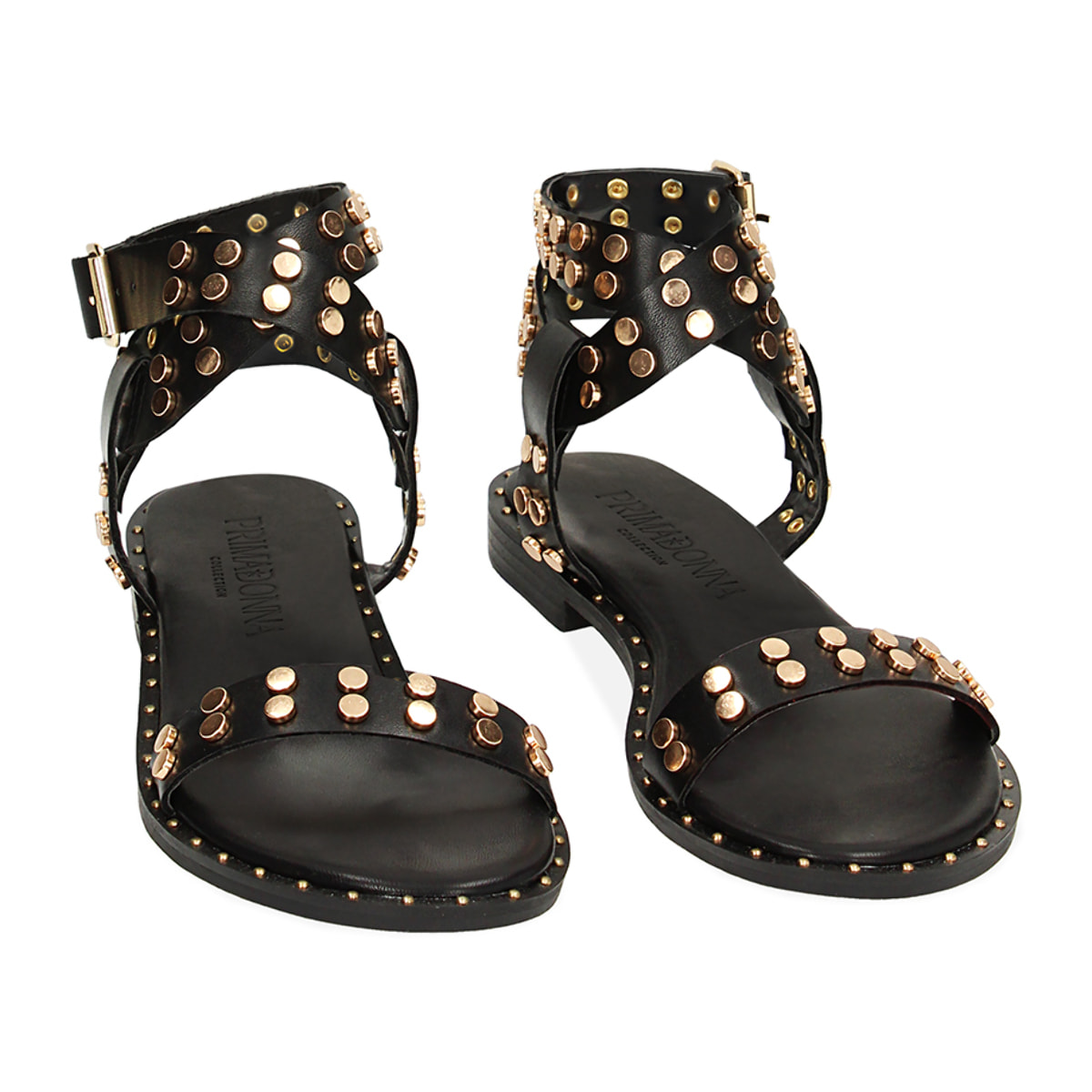 Sandalias planas negras