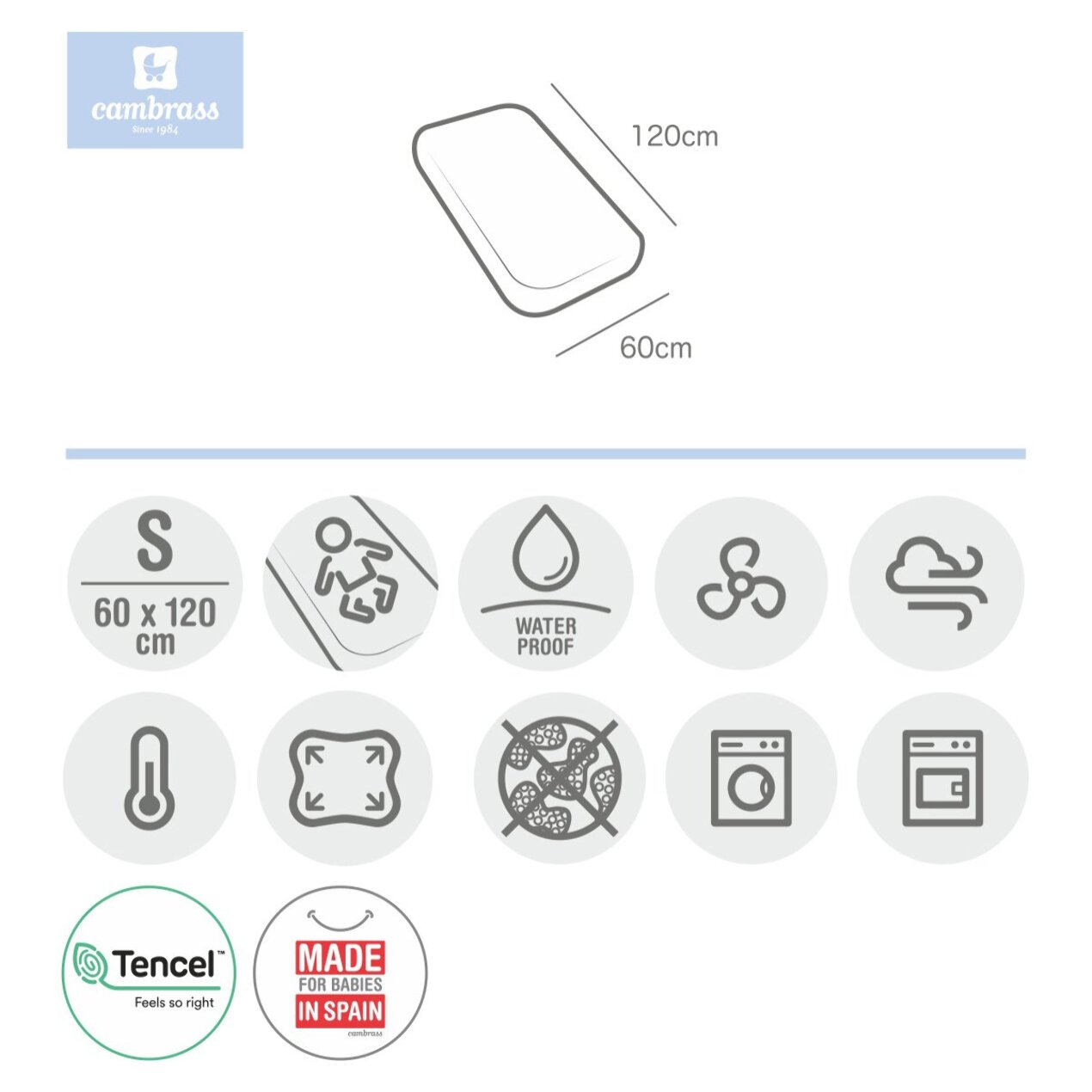 Cambrass Bajera Ajust.Imper.Tencel-C.60 Liso E