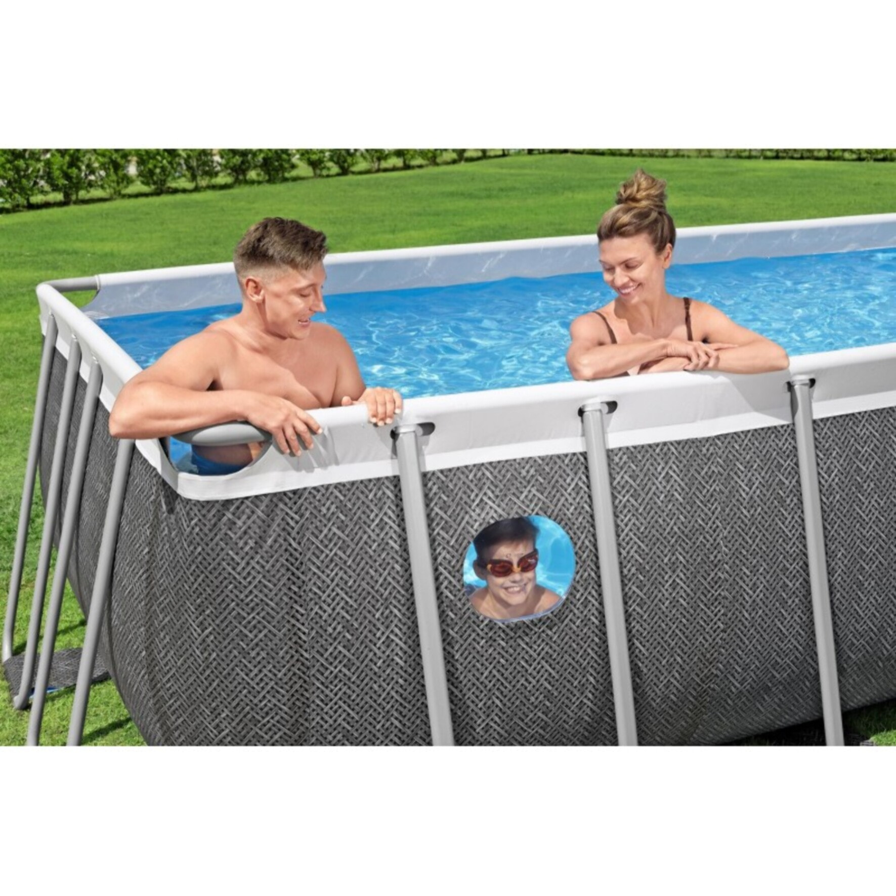Bestway Piscine hors sol rectangulaire Steel Pro MAX SPLASHVIEW Solo Pool 488 x 244 x 122 cm Bestway