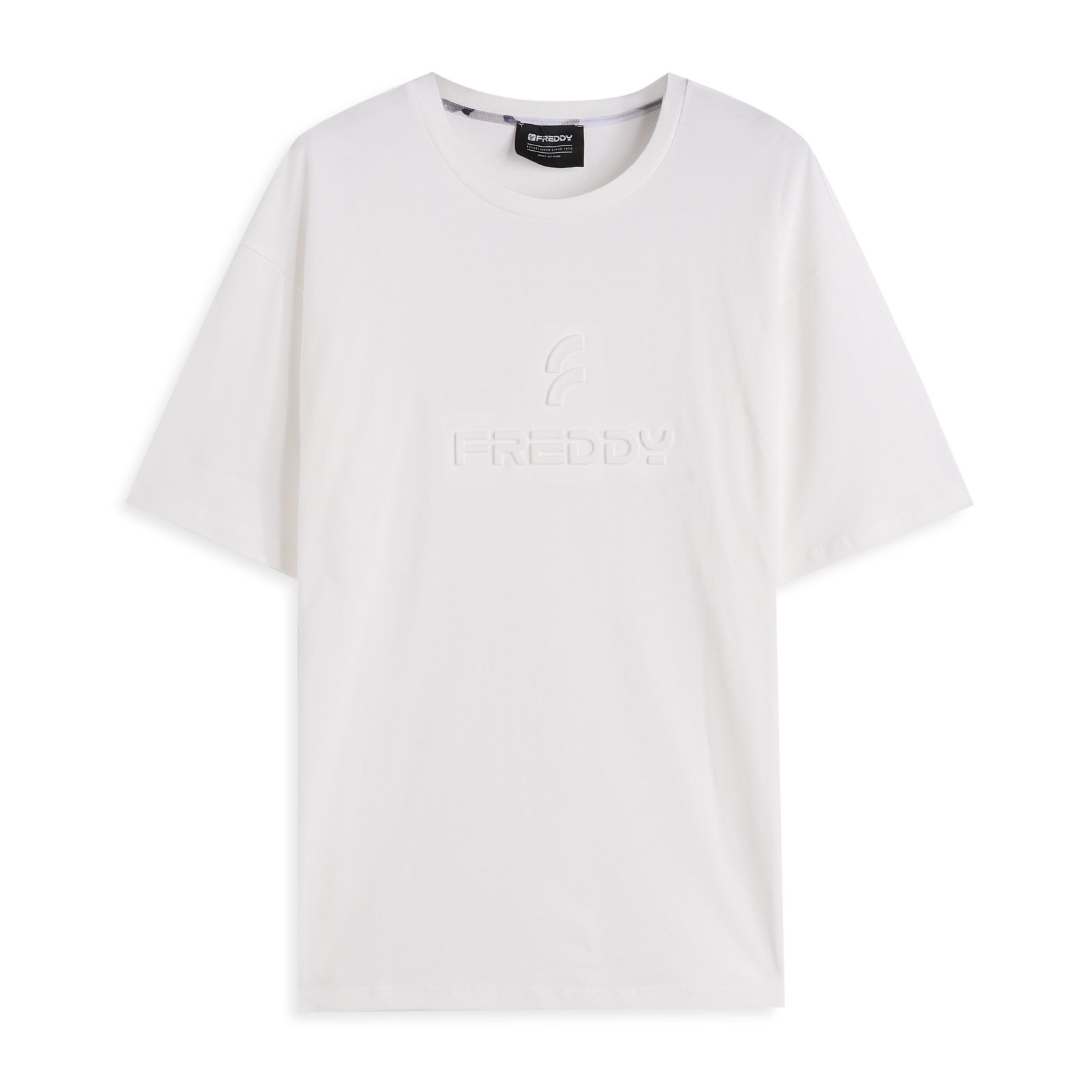 T-shirt uomo comfort fit con logo spessorato