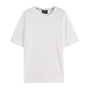 T-shirt uomo comfort fit con logo spessorato