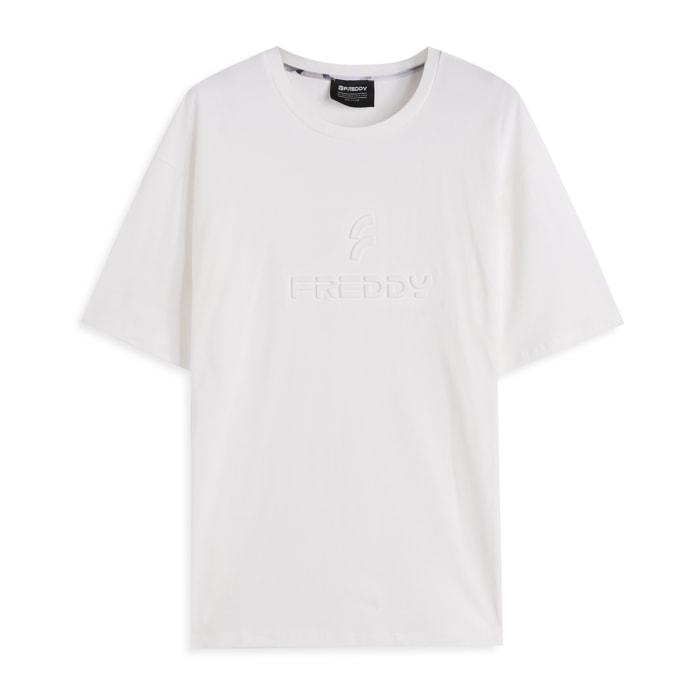 T-shirt uomo comfort fit con logo spessorato