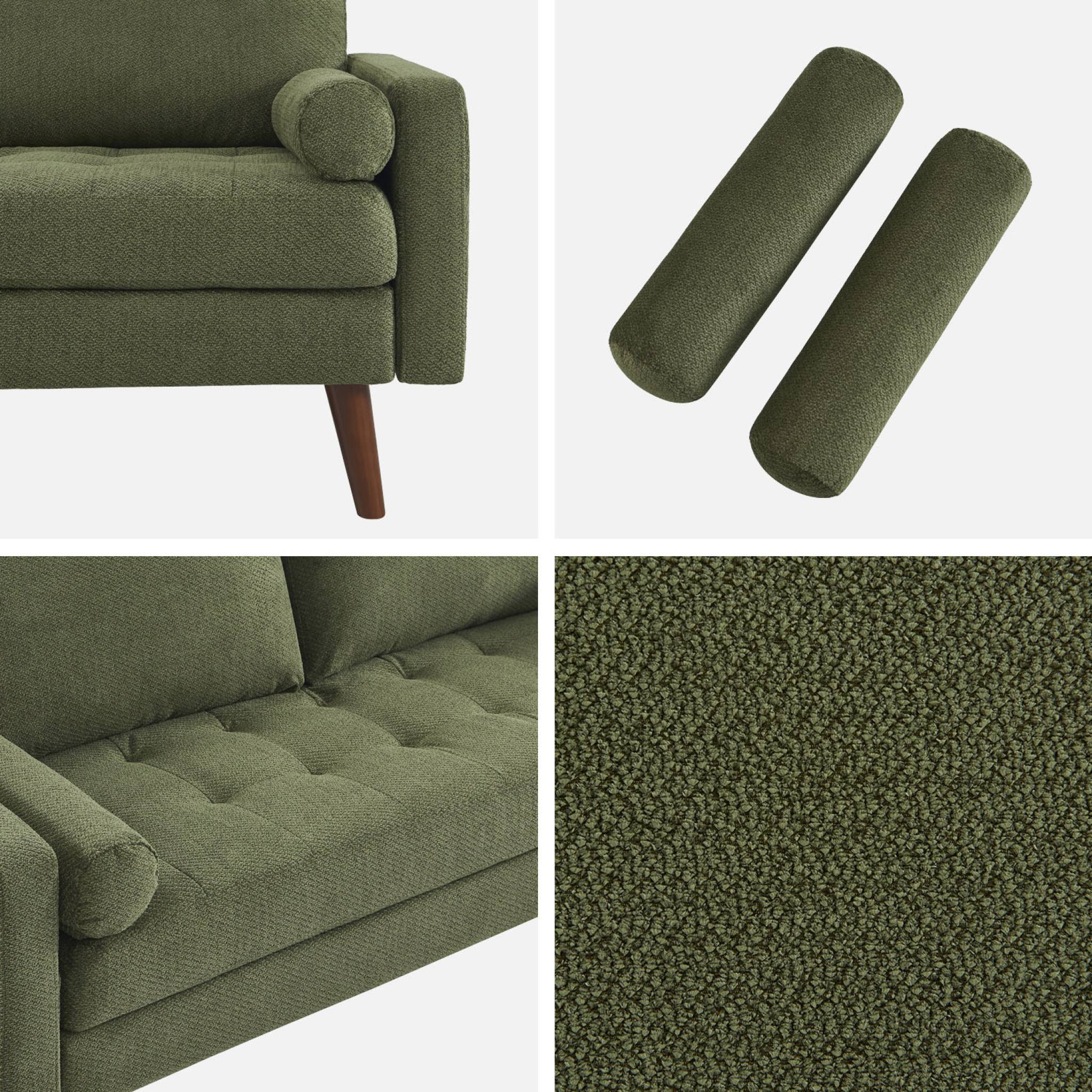 Canapé tissu chenille capitonné 3 places IVAR