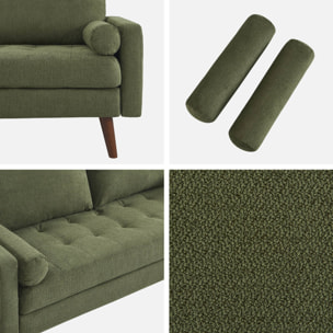 Canapé tissu chenille capitonné 3 places IVAR