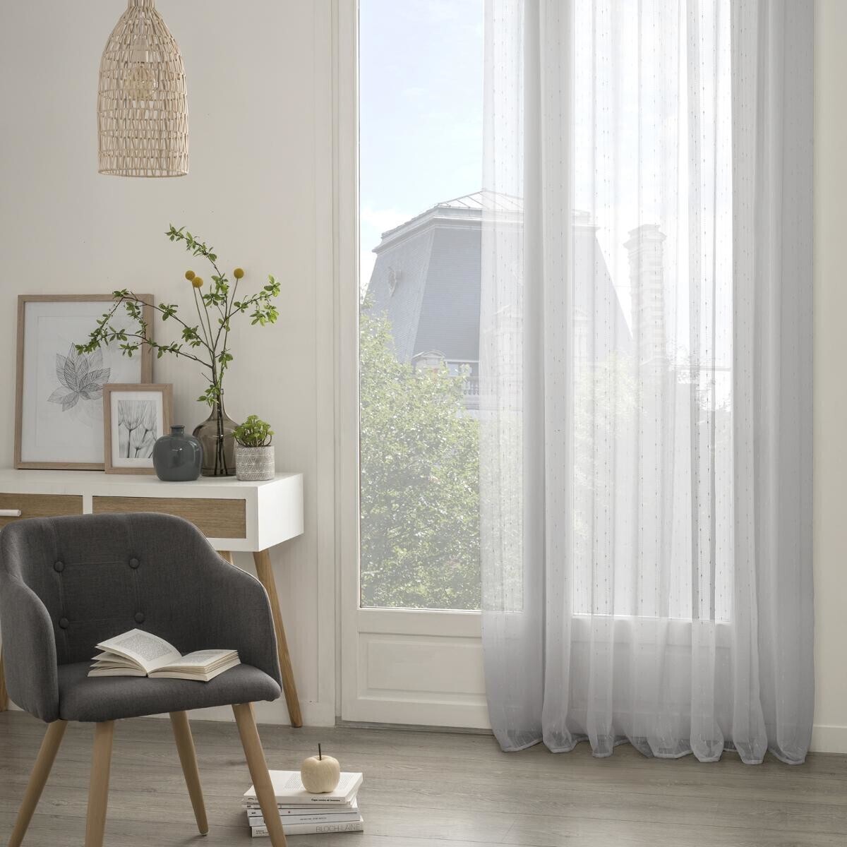 Voilage "Anissa" gris 140x240cm